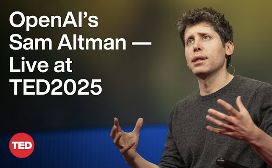 OpenAI's Sam Altman speaking at TED2025
